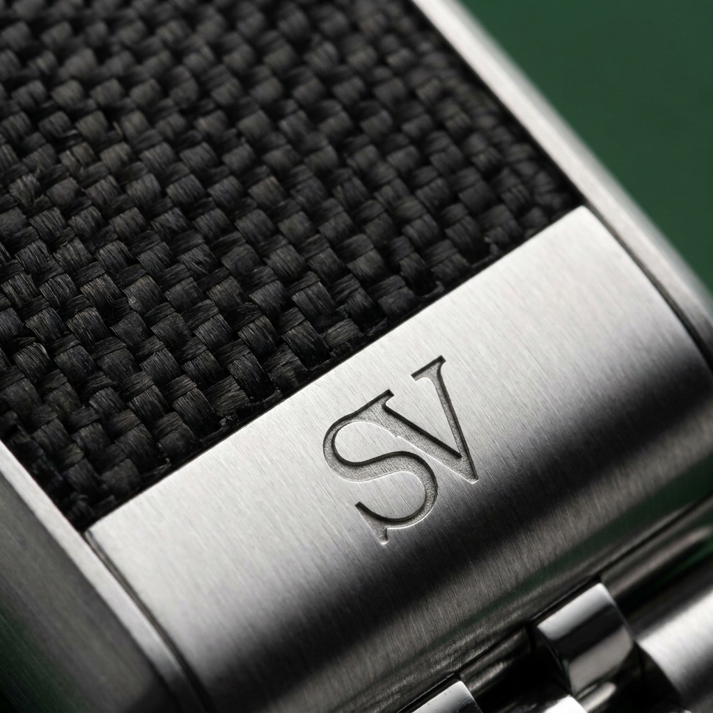 Steel — WHOOP sensor housing, macro detail